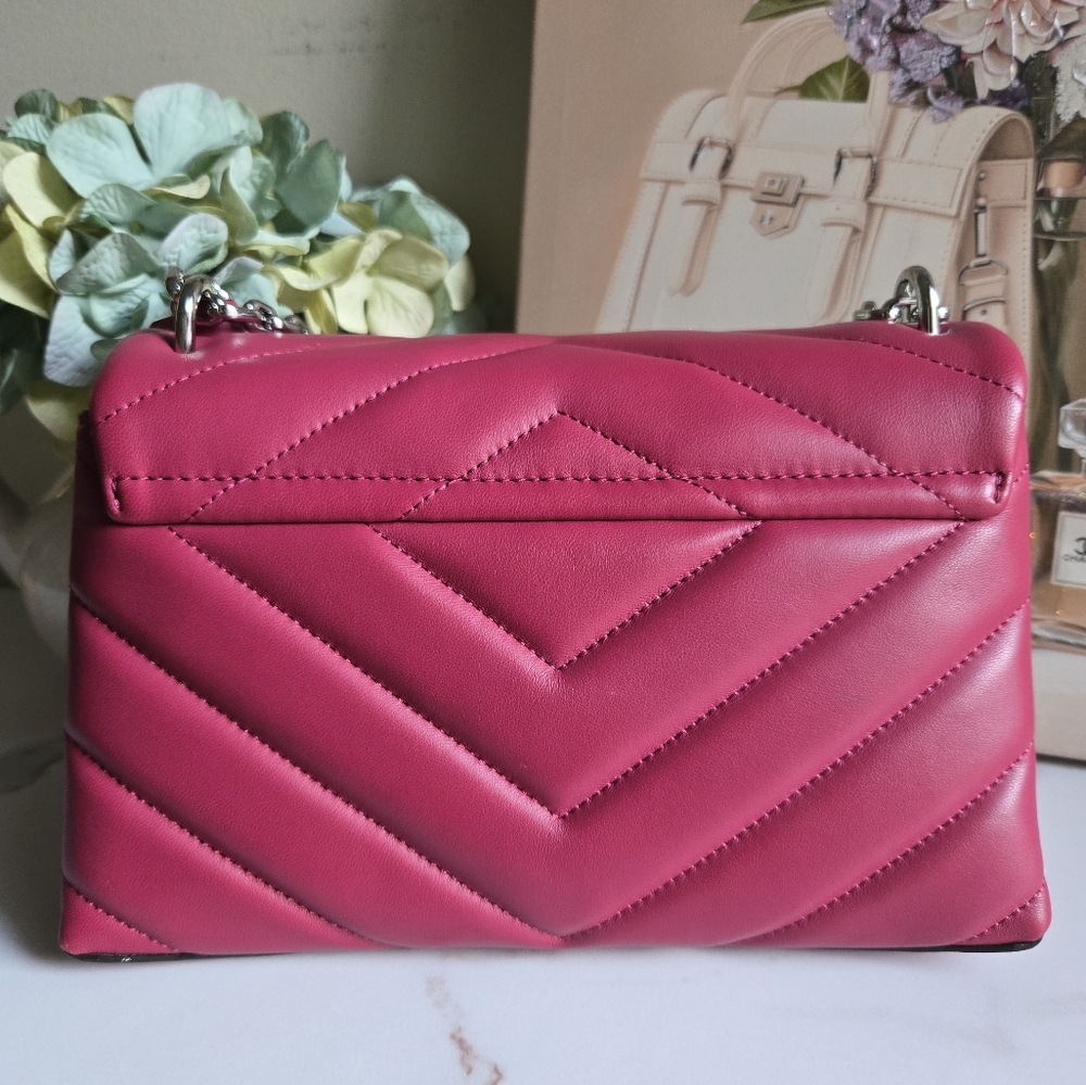 Michael Kors Cece Pink Medium Quilted Leather 2-Way Shoulder Crossbody Bag - Picture 3 of 13